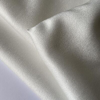 White Satin Crepe Fabric