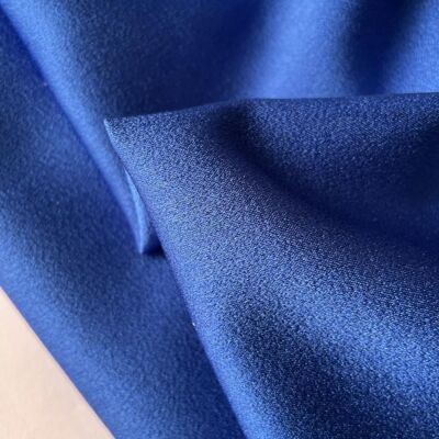 Crepe Satin Blu