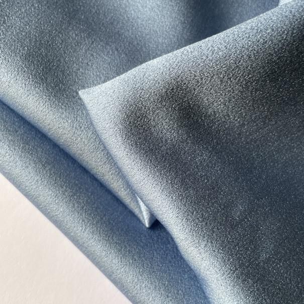 Crepe Satin blu petrolio