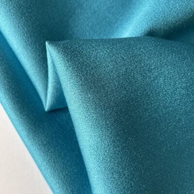Crepe Satin capri blue fabric