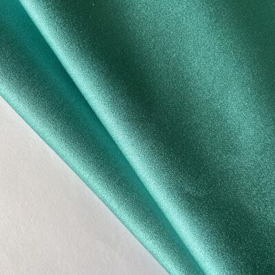 Tissu Crêpe Satin Turquoise