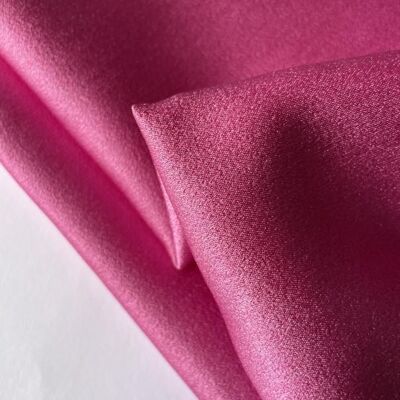 Fuchsia Crepe Satin Fabric