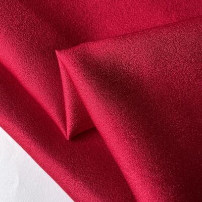 Crepe Satin fabric deep red