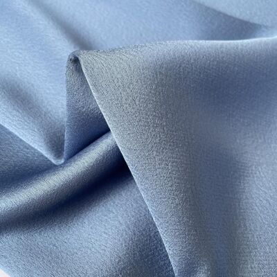 Petrol blue acetate crepe fabric