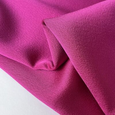 Crepe acetate dark fuchsia fabric