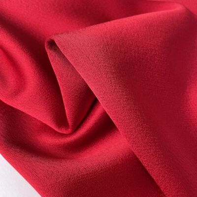 Crepe acetate fabric red