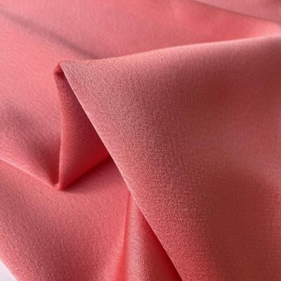 Tissu crêpe acétate corail