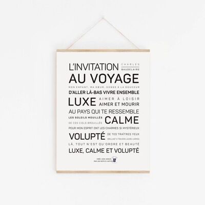 Luxury, calm and pleasure poster - Baudelaire - A3