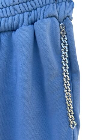 Jogging bleu detail poche argent (taille M) 2