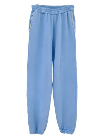 Jogging bleu detail poche argent (taille L) 1