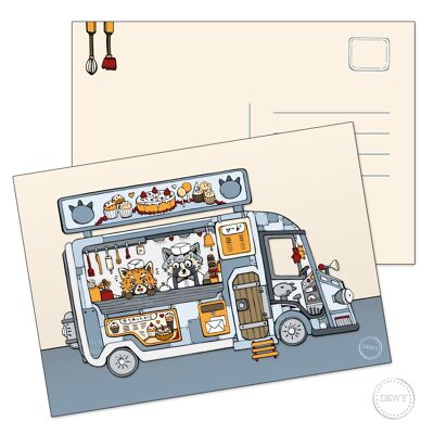 A5 greeting card - Food truck