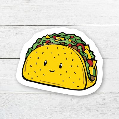 Sticker met schattige taco