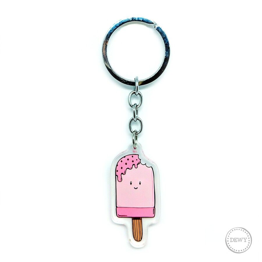 Portachiavi con ghiacciolo rosa