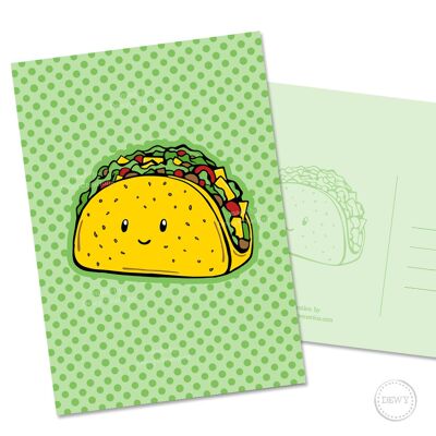 Carte de vœux A6 avec Happy Taco