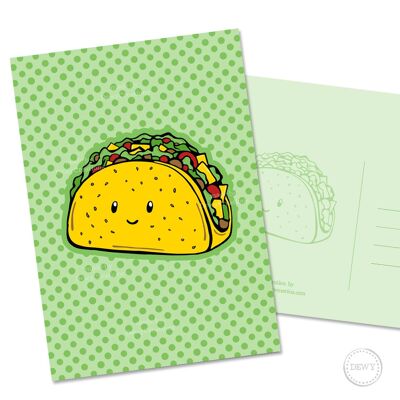 A6 Greeting Card with Happy Taco