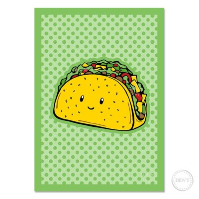 Tarjeta de felicitación A5 con lindo taco