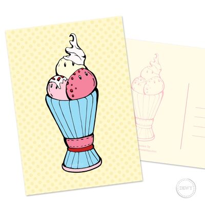 Greeting card with sorbet - A6 (10.5 x 14.8 cm)