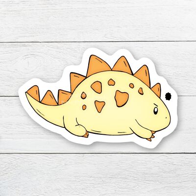 Sticker boze, gele dino