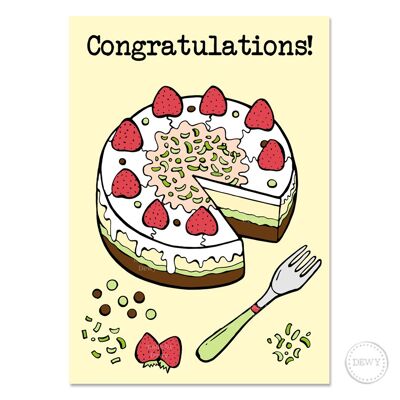 A5 Birthday Card - Pastel Cake