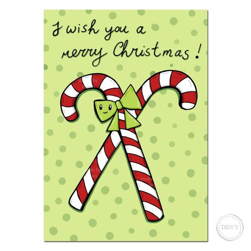 Christmas Card -Cute Candy Canes