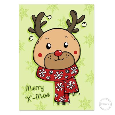 Christmas Card - Cute Reindeer