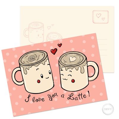 A6 valentine - café - Je t'aime un Latte