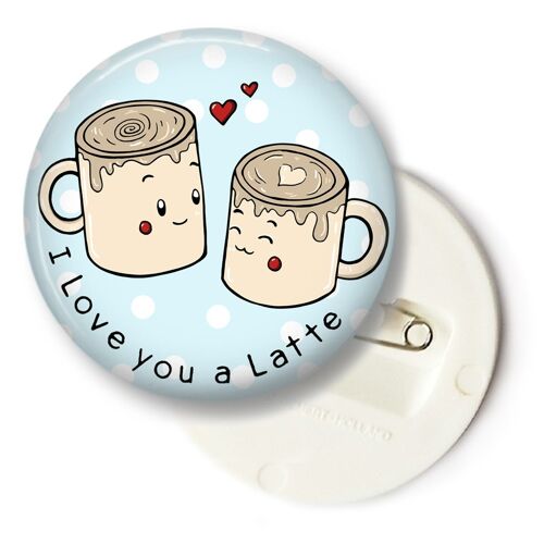 Button voor koffie liefhebbers - groot