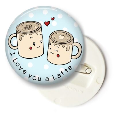 Button for coffee lovers - large