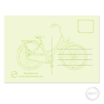 Carte postale A6 - Hello Holland - vélo 3