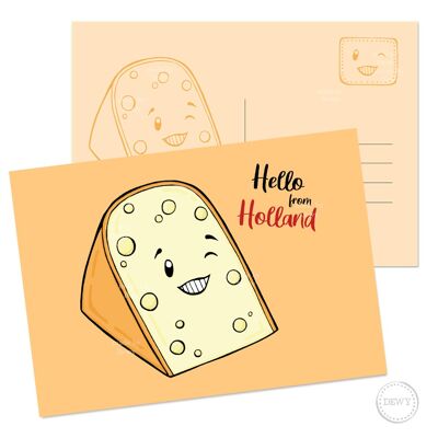 A6 postcard - Hello Holland - cheese