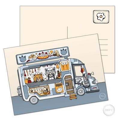 Postal A6 - camión de comida
