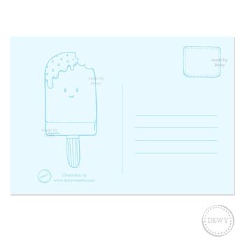 Carte de vœux A6 - Jolie carte d'été avec sucettes glacées 2