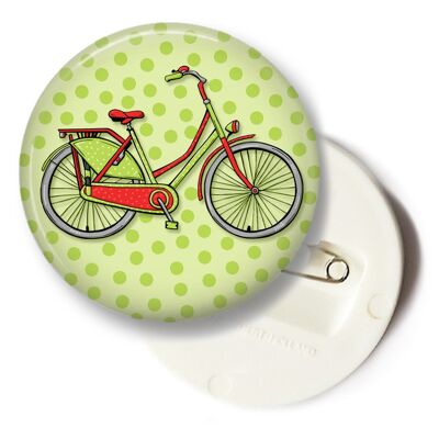 Button with Dutch bicycle - large