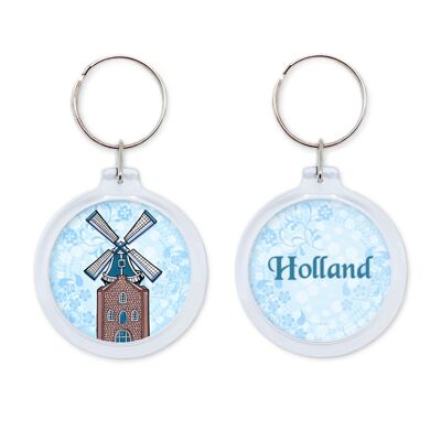 Schlüsselanhänger - Hallo Holland - Windmühle