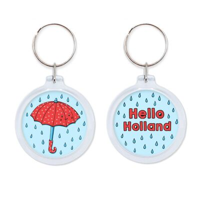 Keychain with cute red umbrella