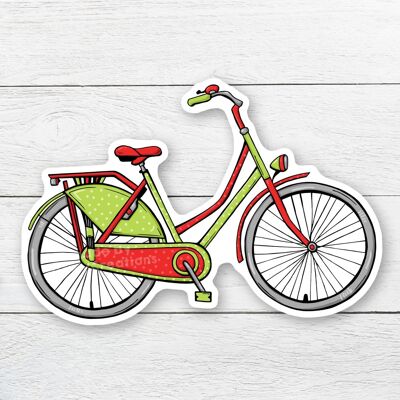 Vélo rouge - Sticker Hello Holland