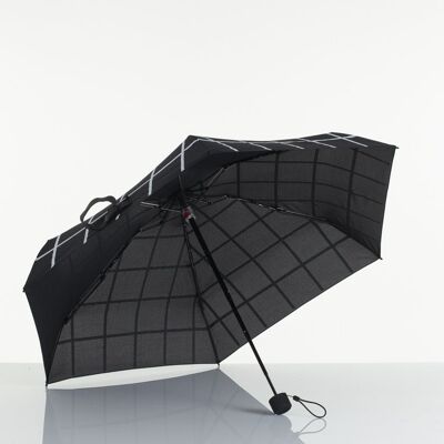 Umbrella - Small  - 8779 - Black w/ white check