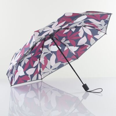Umbrella - Durable  w/ Reflective Edge - 8775R- Flower Fuchsia