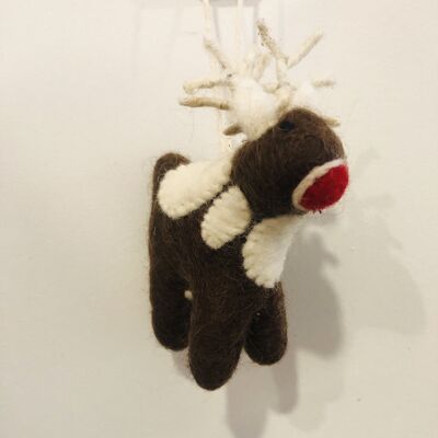 Felt Christmas Tree Decorations - Reindeer