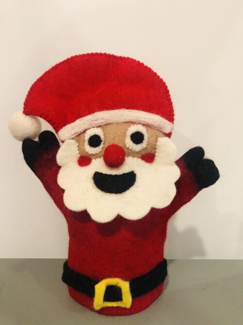 Handmade Felt hand puppets - Santa