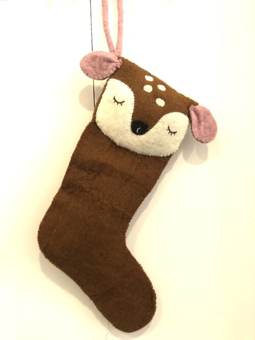Personalized Animal and Holiday Themed Stockings - Bambi