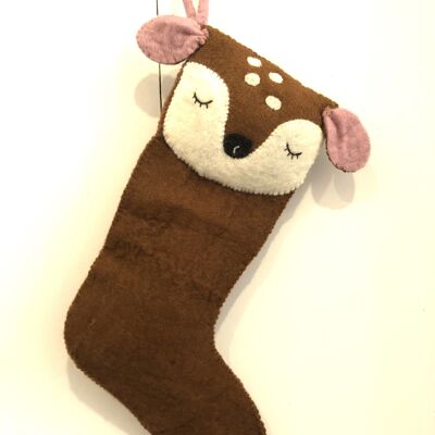 Personalized Animal and Holiday Themed Stockings - Bambi