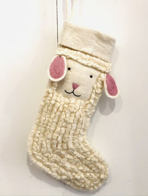 Personalized Animal and Holiday Themed Stockings - Sheep