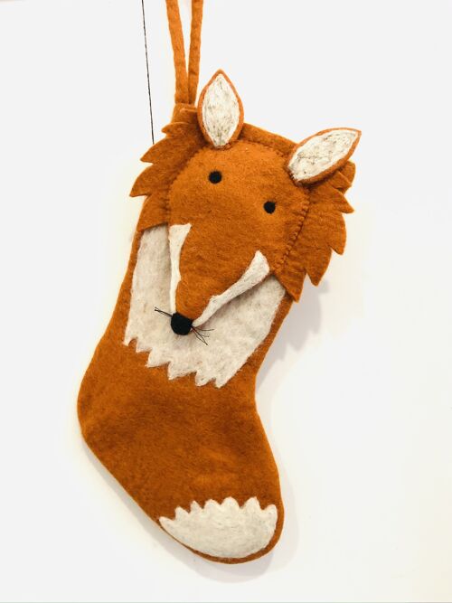 Personalized Animal and Holiday Themed Stockings - Fox #1