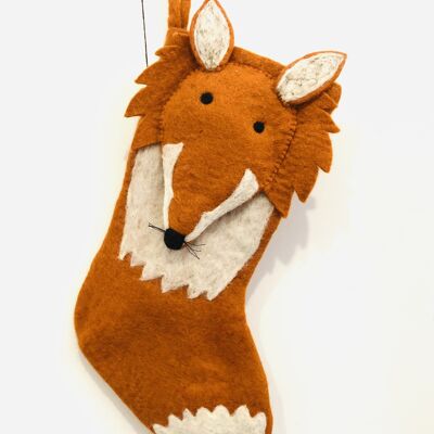 Personalized Animal and Holiday Themed Stockings - Fox #1