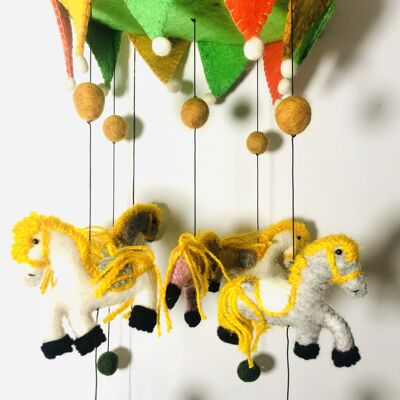 Grand Carousel Handmade Felt Mobile