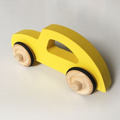 Coche de madera Diane estilo retro chic - Amarillo