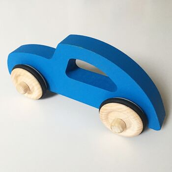 Diane voiture en bois style rétro chic - Bleu 1