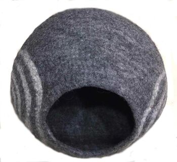 Felt Cat Cave - Gris Foncé avec Cercles