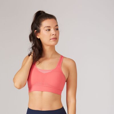 Fearless Hold Sports Bra, Coral